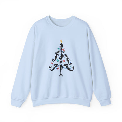 Mermaid Christmas Tree Crewneck Sweatshirt