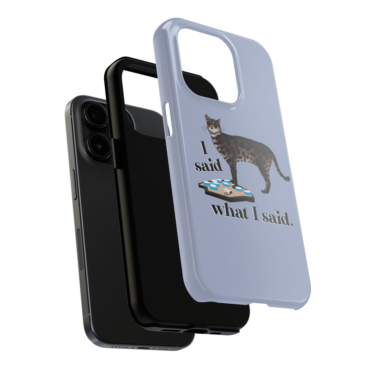 I Said What I Said Flounder Phone Case — Talking Pet Buttons Design