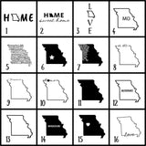 Missouri Slate Coaster Set – Engraved Natural Stone (Set of 4)