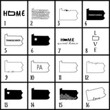 Pennsylvania Slate Coaster Set – Engraved Natural Stone (Set of 4)