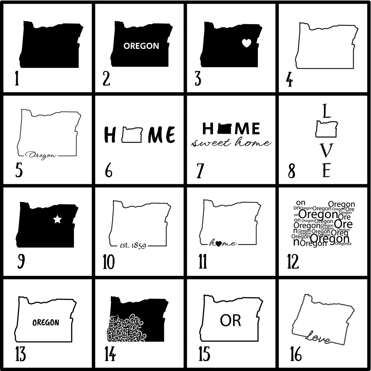 Oregon Slate Coaster Set – Engraved Natural Stone (Set of 4)