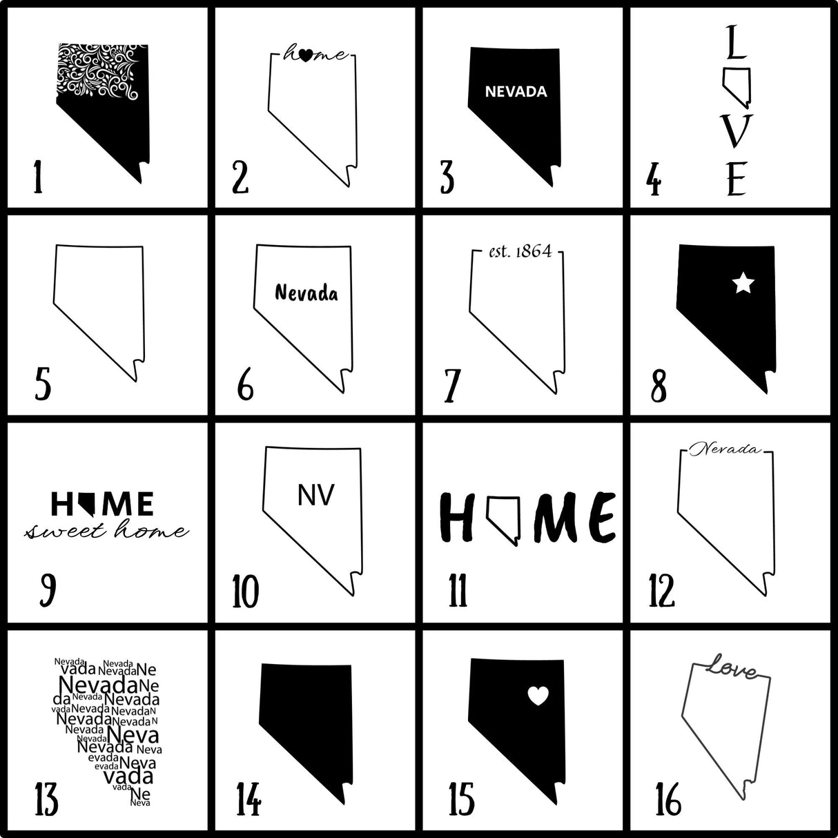 Nevada Slate Coaster Set – Engraved Natural Stone (Set of 4)