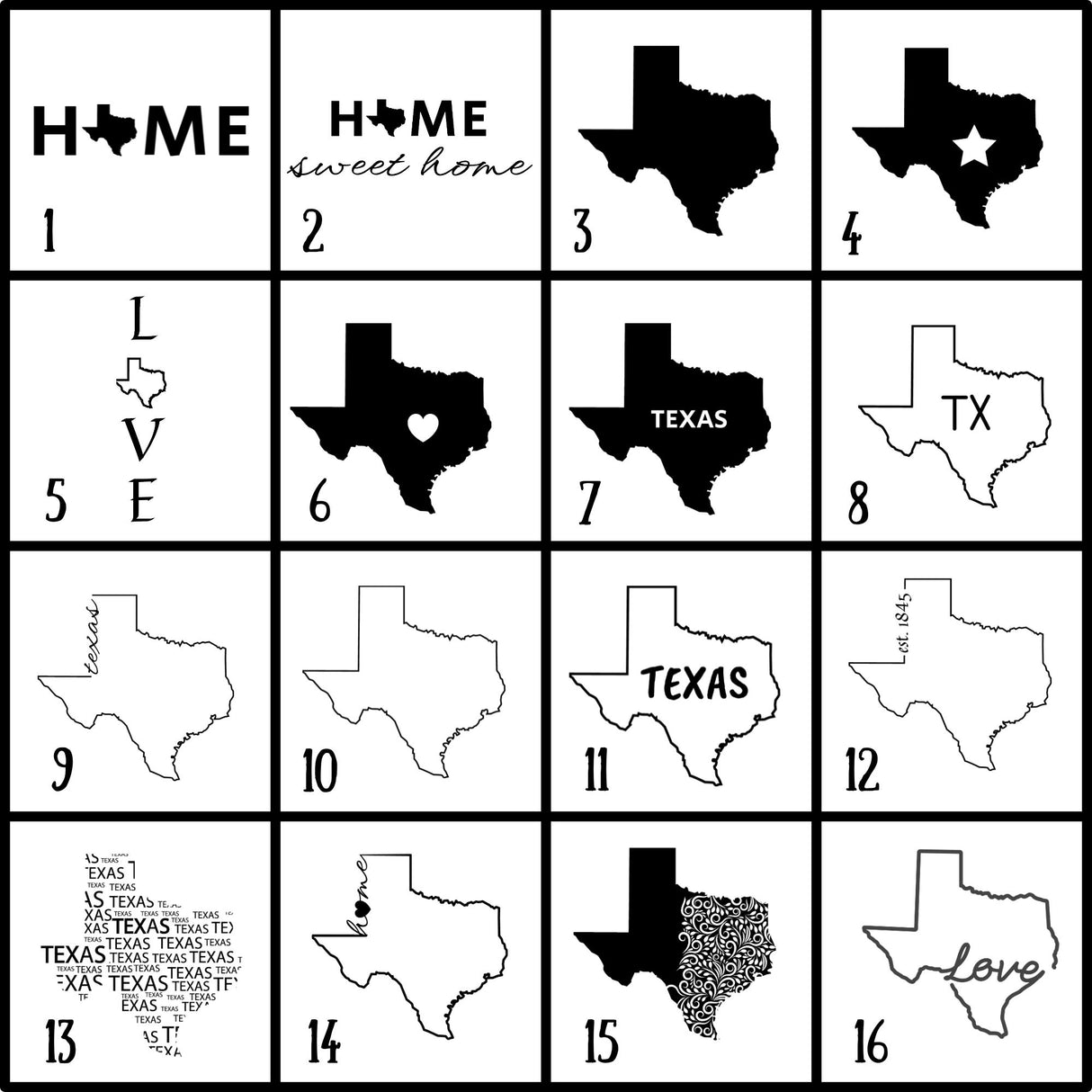 Texas Slate Coaster Set – Engraved Natural Stone (Set of 4)