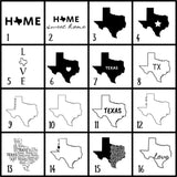 Texas Slate Coaster Set – Engraved Natural Stone (Set of 4)