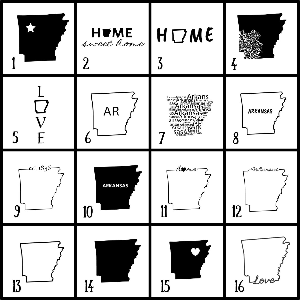 Arkansas Slate Coaster Set – Engraved Natural Stone (Set of 4)