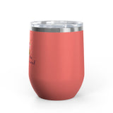 Wine Tumbler — "Paint With All The Colors Of The Wind" Flounder the Purrcasso Artwork