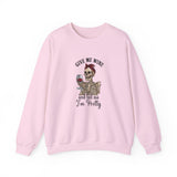 Funny Skelton Wine Crewneck Sweatshirt