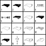 North Carolina Slate Coaster Set – Engraved Natural Stone (Set of 4)