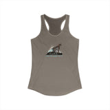 Purrmaid Flounder Racerback Tank — "I Want to Be Where the People Aren't"