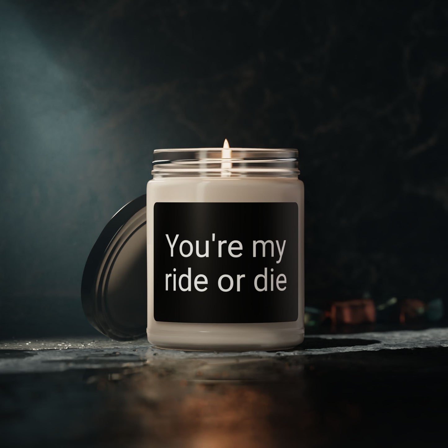 “You’re My Ride or Die” Scented Soy Candle, 9oz – Funny Friendship Gift