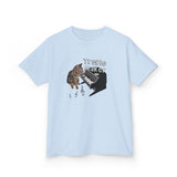 Kids Tee - Treble Maker Design Hand Drawn by Flounder's Mom, Nina Featuring Flounder the Purrmaid Playing Piano for Mouse Toy