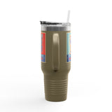 Insulated Travel Mug — "Vote Fish 2028" Funny Political Campaign Design Featuring Flounder the Purrmaid
