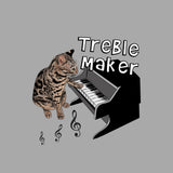 Flounder playing the piano with the words Treble maker 