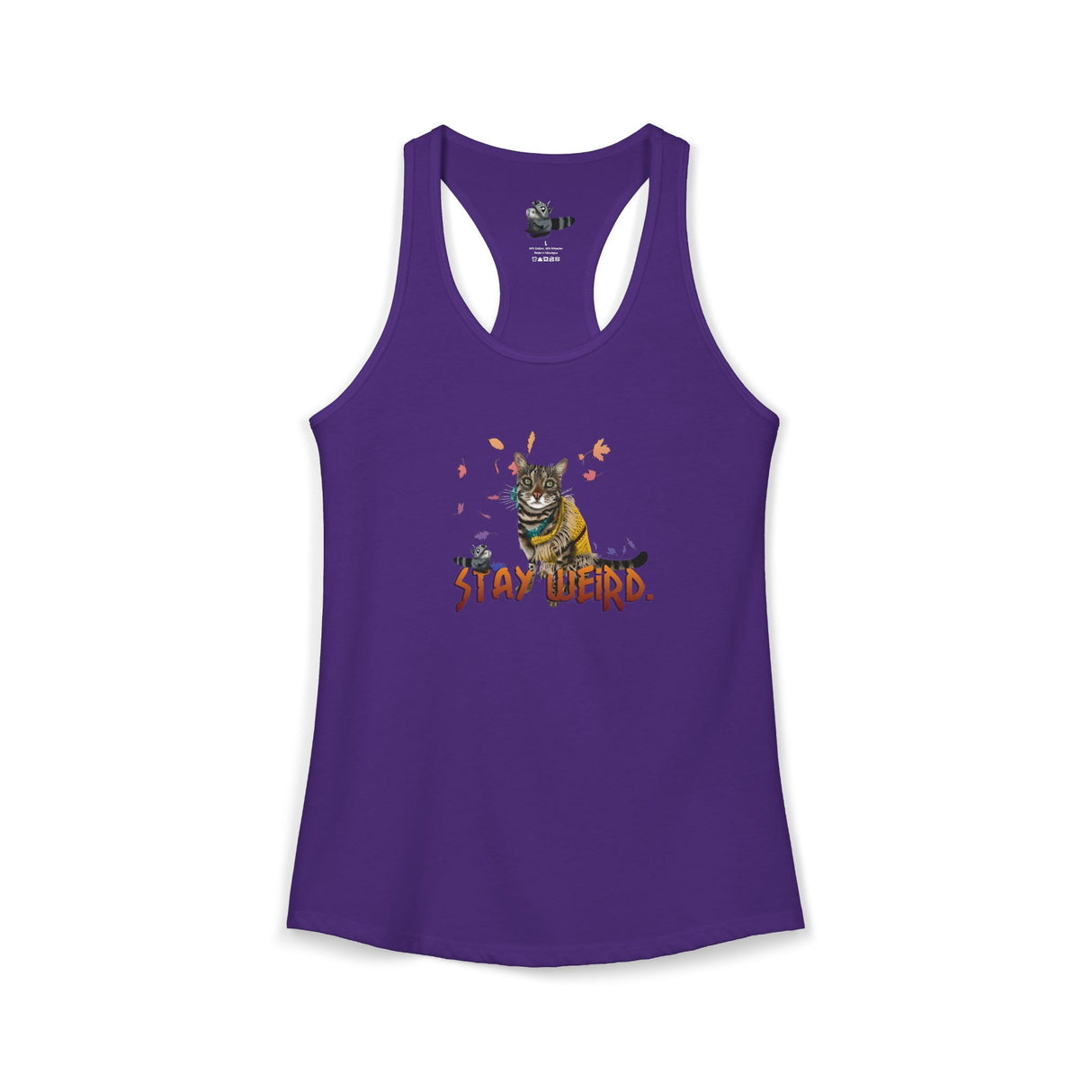 Stay Weird Flocahontas & Mouse Toy Racerback Tank