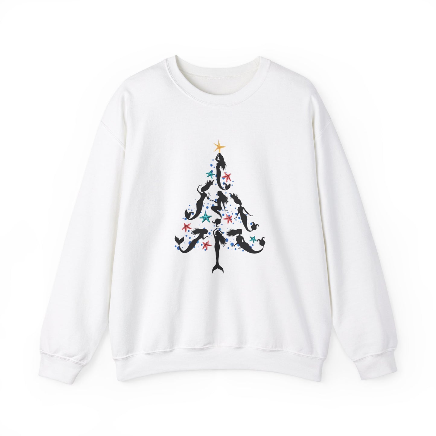 Mermaid Christmas Tree Crewneck Sweatshirt