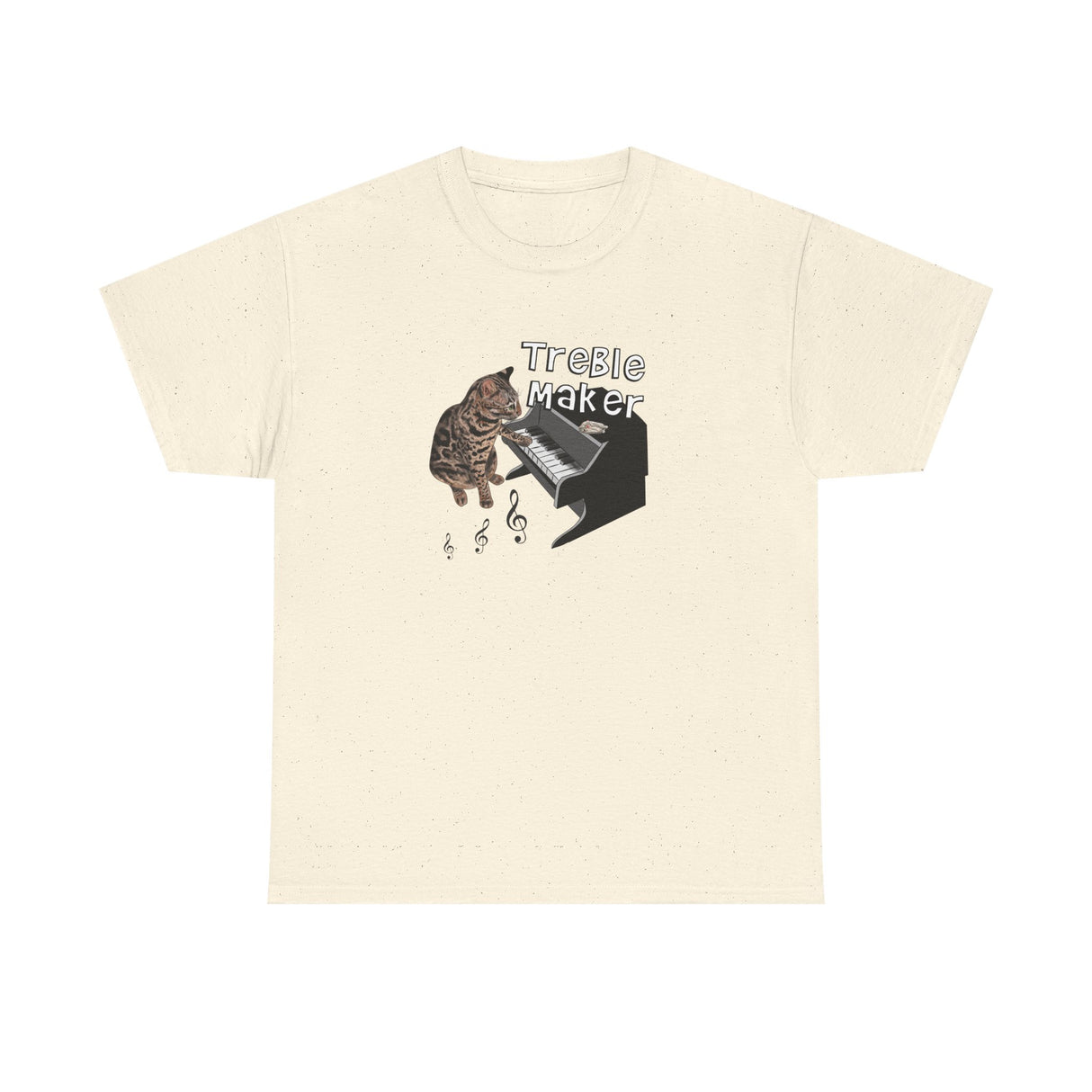 T-Shirt Treble Maker featuring Flounder the Purrmaid Playing Piano Design