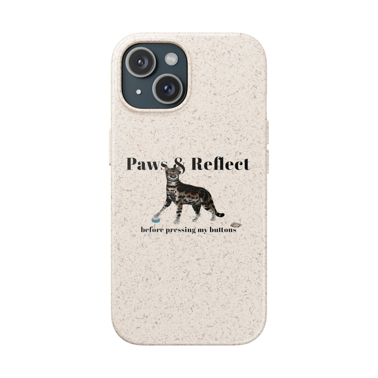 Phone Case - Paws and Reflect Biodegradable Case featuring Flounder the Purrmaid by Nina