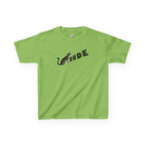 Kids "RUDE" Flounder T-Shirt — Flounder the Purrmaid Eye Roll Tee