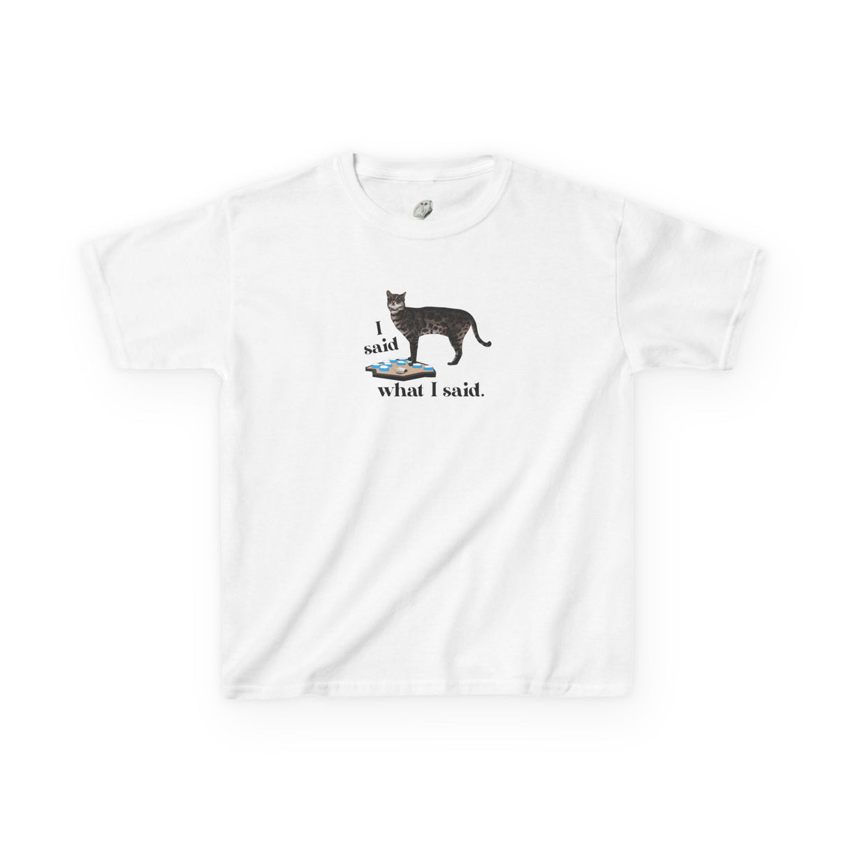 Kids Tee — "I Said What I Said" Flounder Talking Pet Buttons Design