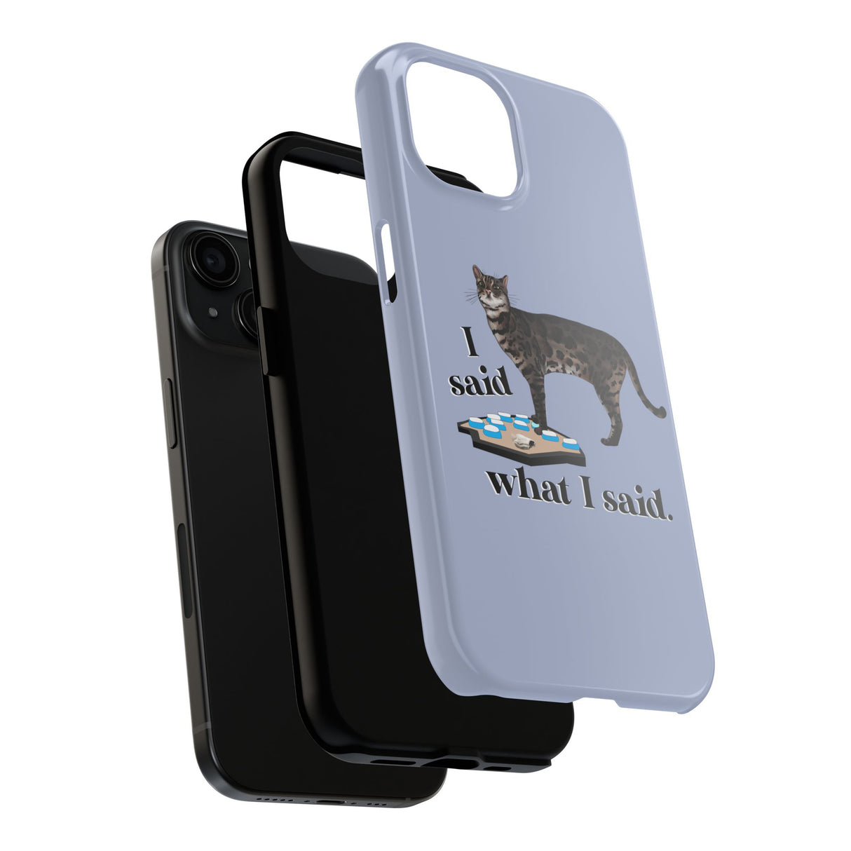 I Said What I Said Flounder Phone Case — Talking Pet Buttons Design