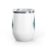 Wine Tumbler — "Fish at Heart" Flounder the Purrmaid Hand-Drawn Design