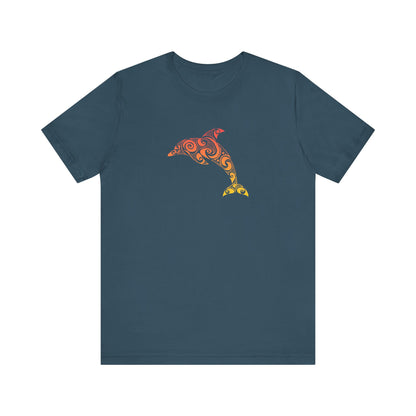 Adult Tribal Dolphin Tee - Bella+Canvas Shirt