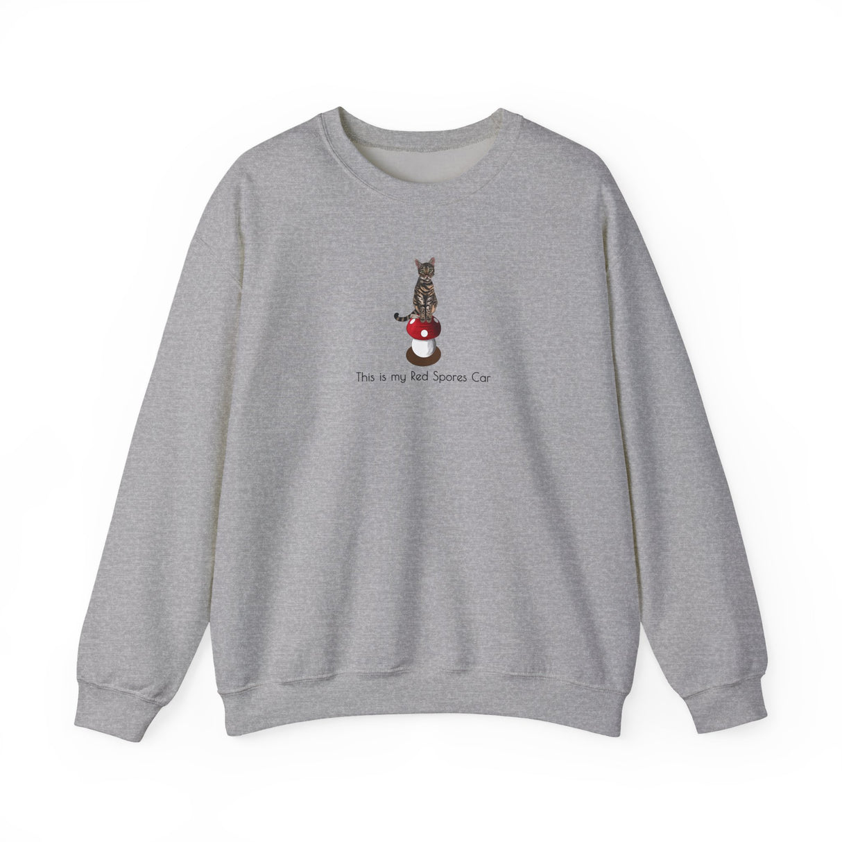 This is my Red Spores Car Unisex Heavy Blend™ Crewneck Sweatshirt featuring Flounder and Mouse Toy