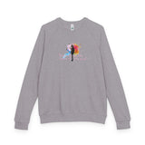 Paint With All The Colors Raglan Crewneck — Flounder the Purrcasso Artwork