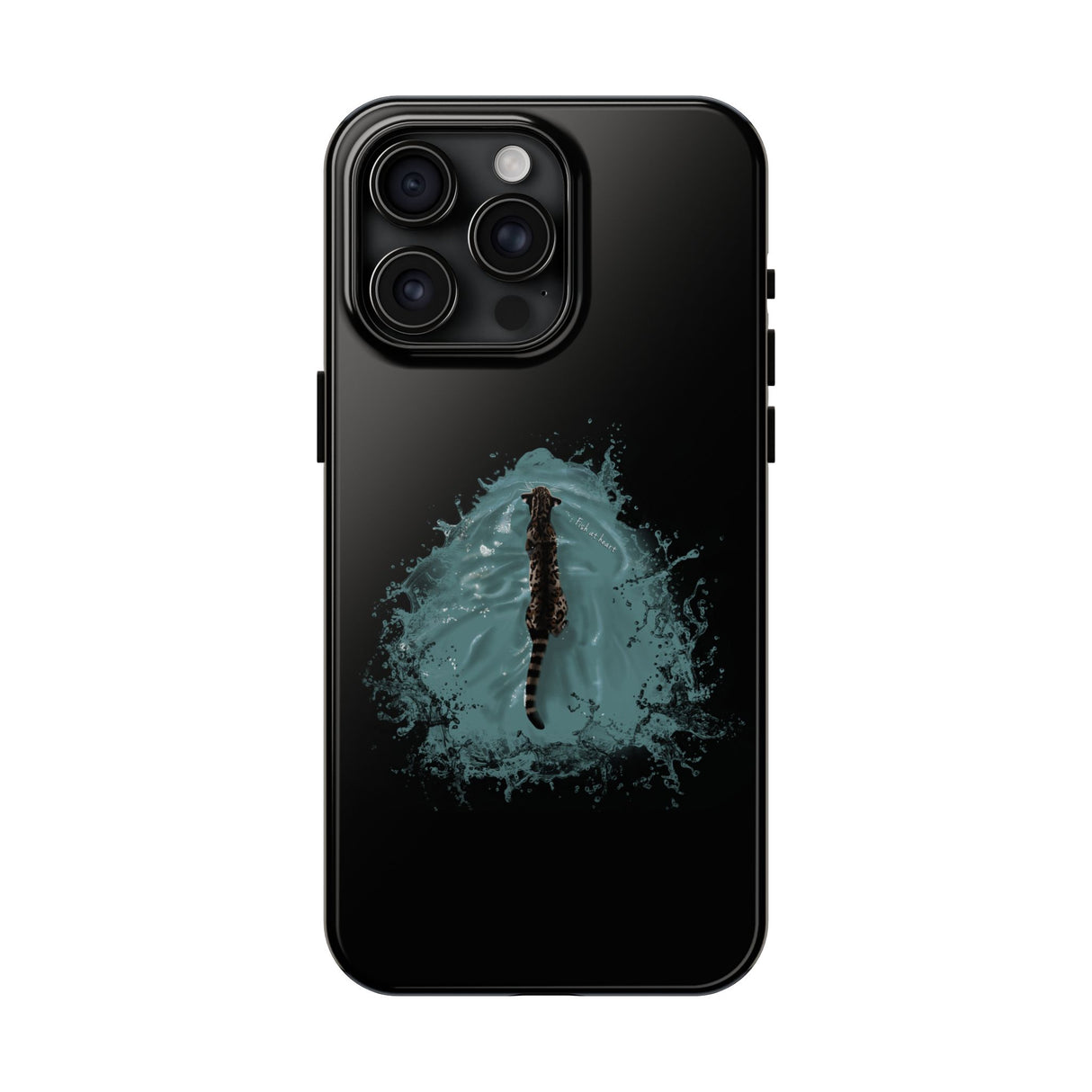 Fish at Heart Flounder Purrmaid Phone Case — Hand-Drawn Nautical Cat Design