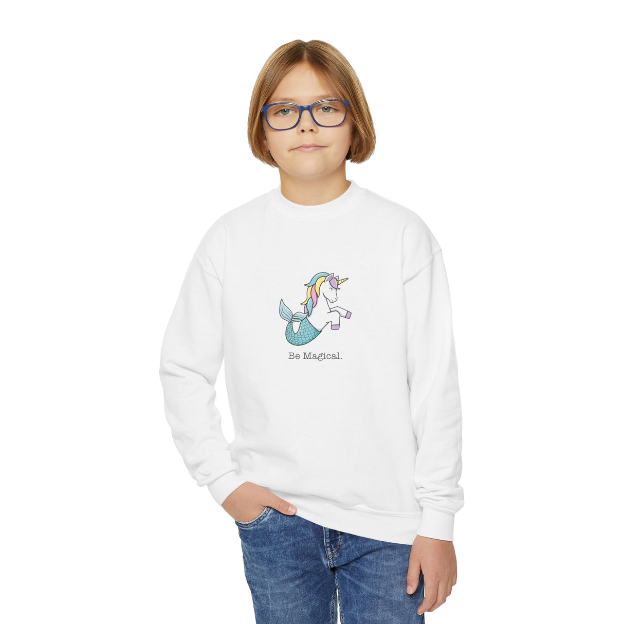 Be Magical Mermaid Unicorn Sweatshirt – Cozy Kids’ Pullover