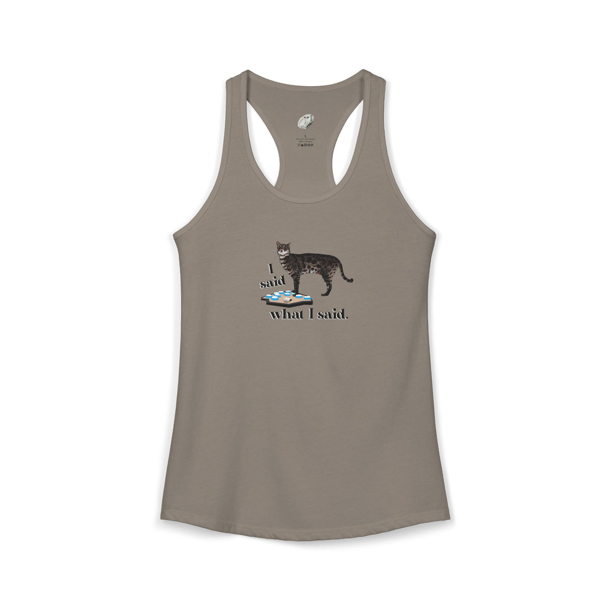 I Said What I Said Tank — Flounder Talking Pet Buttons Racerback Tank