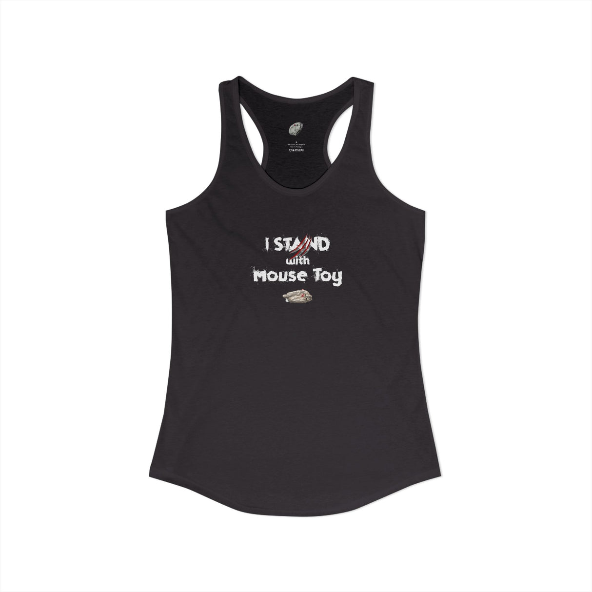 "I Stand with Mouse Toy" Women's Racerback Tank