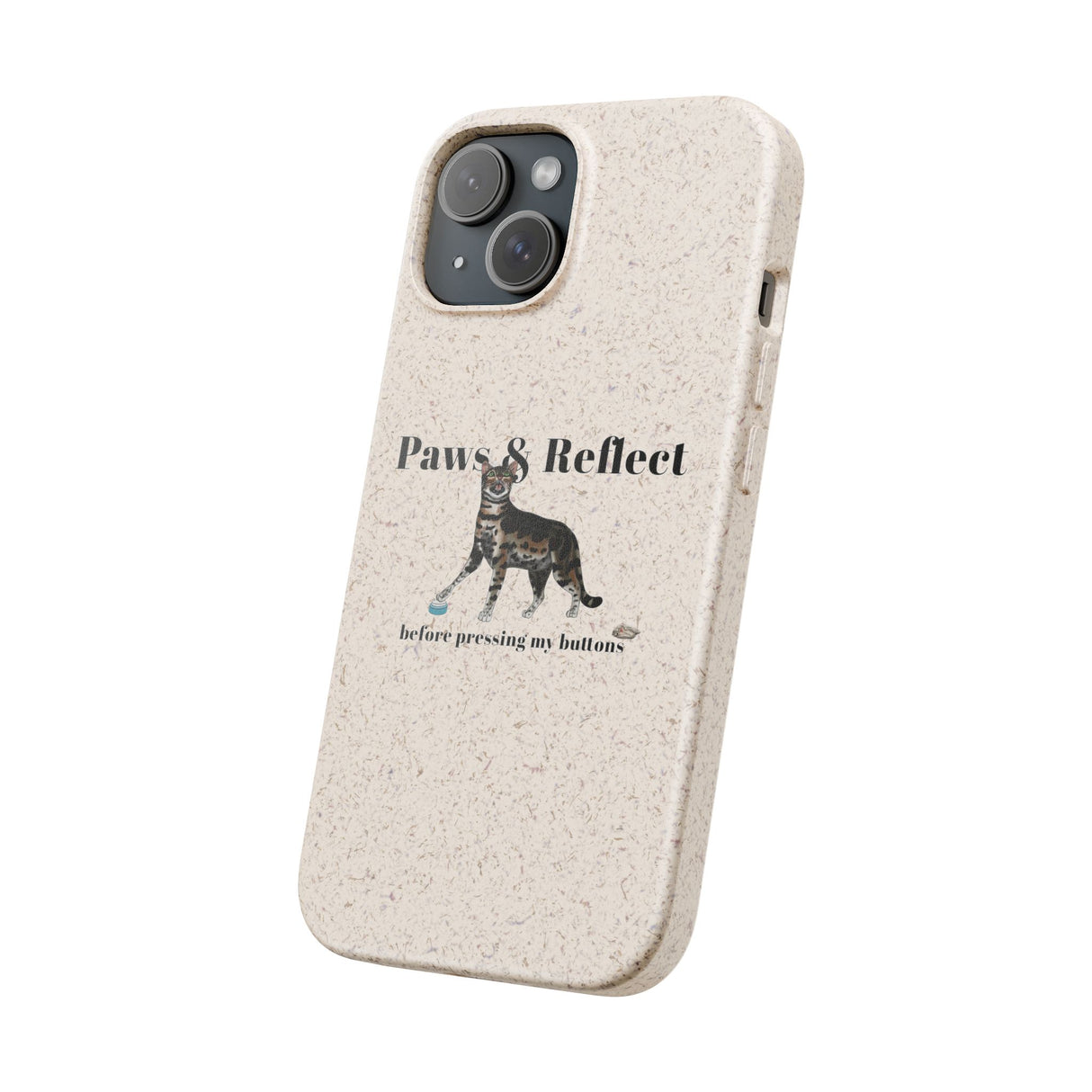 Phone Case - Paws and Reflect Biodegradable Case featuring Flounder the Purrmaid by Nina