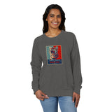 Vote Fish 2028 Raglan Crewneck — Funny 'Equal Rights for Mouse Toys' Flounder Design