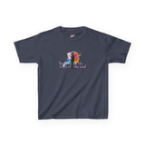 Kids Tee — “Paint With All The Colors Of The Wind” Flounder the Purrcasso Kids T-Shirt