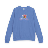 Paint With All The Colors Raglan Crewneck — Flounder the Purrcasso Artwork