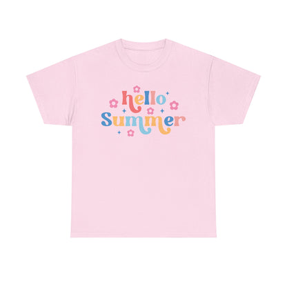 Rainbow Hello Summer - Cotton Tee