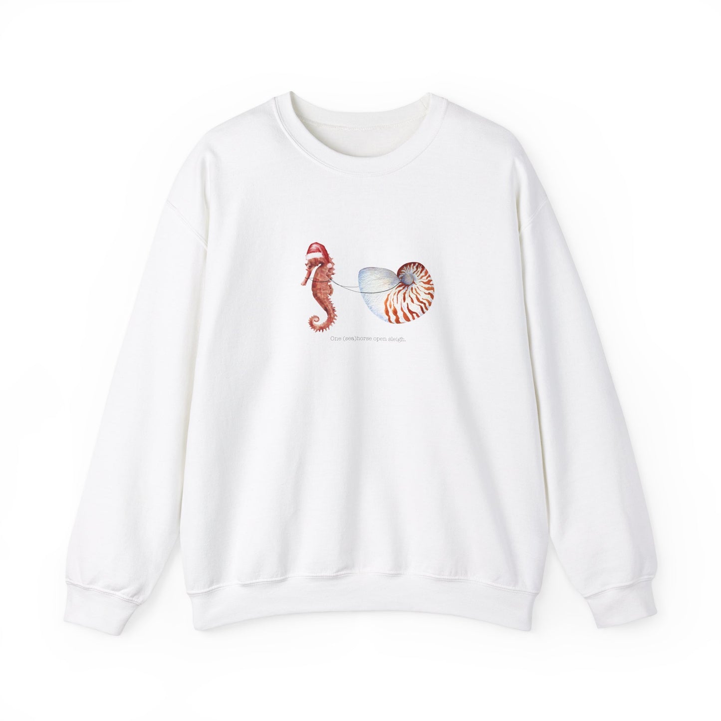 Sea Horse Open Sleigh Crewneck Sweatshirt