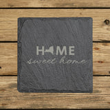 New York Slate Coaster Set – Engraved Natural Stone (Set of 4)