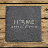 Maryland Slate Coaster Set – Engraved Natural Stone (Set of 4)