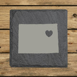 Colorado Slate Coaster Set – Engraved Natural Stone (Set of 4)
