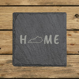 Kentucky Slate Coaster Set – Engraved Natural Stone (Set of 4)