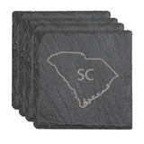 South Carolina Slate Coasters - Set of 4 - 17 design options