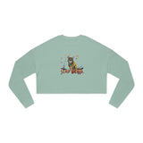 Stay Weird Cropped Sweatshirt — Flocahontas & Mouse Toy Artwork