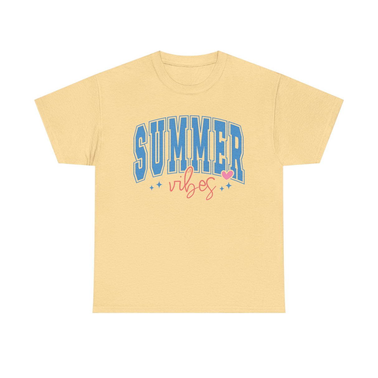 Summer Vibes Collegiate Style Cotton Tee