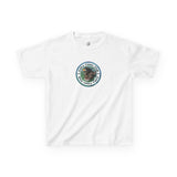Kids Tee — "Salty Paws Club" Purrmaid Flounder & Life‑Vest Mouse Toy