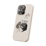 Phone case - Treble Maker Hand Drawn Design by Flounder's Mom, Nina Featuring Flounder the Purrmaid Playing Piano for Mouse Toy