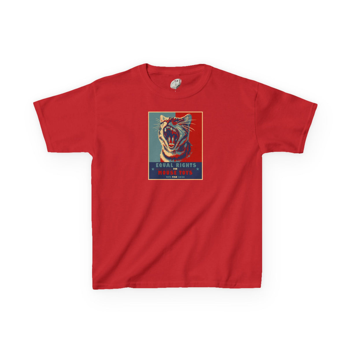Kids 'Vote Fish 2028' Tee — Funny Flounder Purrmaid Political Campaign Shirt