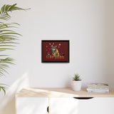 Stay Weird Matte Canvas Print — Flocahontas & Mouse Toy (Framed)