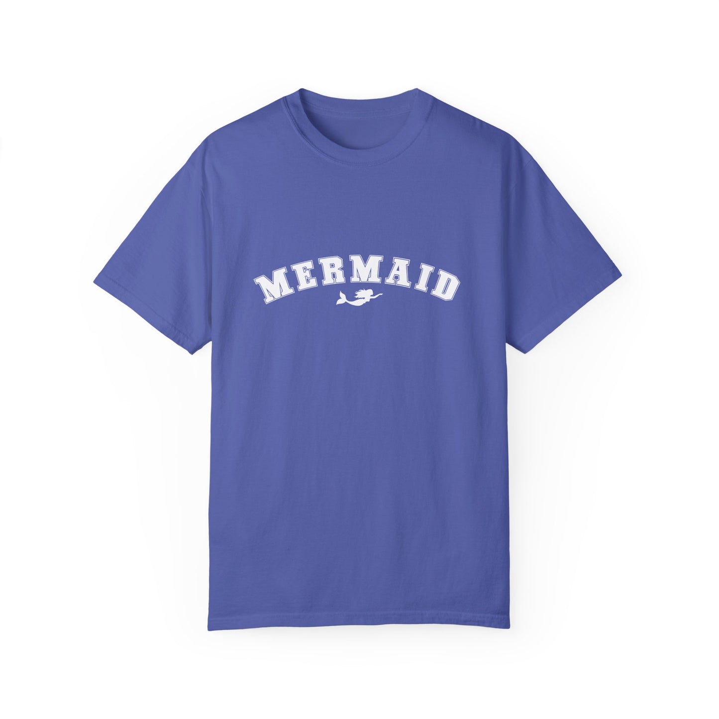 Mermaid Collegiate Lettering Comfort Colors T-shirt, Graphic Shirt, Ocean Lover Gift, Beach Apparel